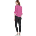 Just Pink - Loose Horn Sleeve Chiffon Blouse View2