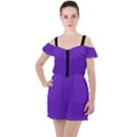 Just Purple - Ruffle Cut Out Chiffon Playsuit View1