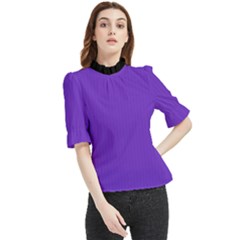 Just Purple - Frill Neck Blouse