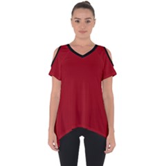 Just Red - Cut Out Side Drop Tee by FashionLane