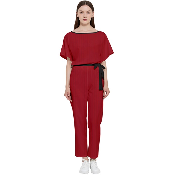 Just Red - Batwing Lightweight Jumpsuit