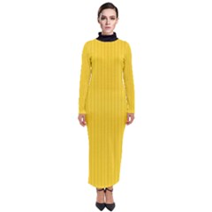 Just Yellow - Turtleneck Maxi Dress by FashionLane