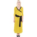 Just Yellow - Quarter Sleeve Wrap Maxi Dress View1