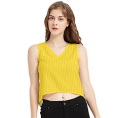 Just Yellow - V-neck Cropped Tank Top