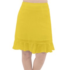 Just Yellow - Fishtail Chiffon Skirt by FashionLane