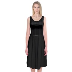 Just Black - Midi Sleeveless Dress by FashionLane