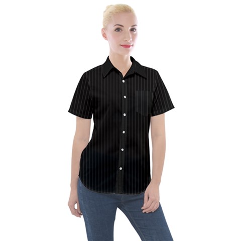 Just Black - Women s Short Sleeve Pocket Shirt by FashionLane