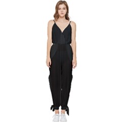 Just Black - Sleeveless Tie Ankle Jumpsuit