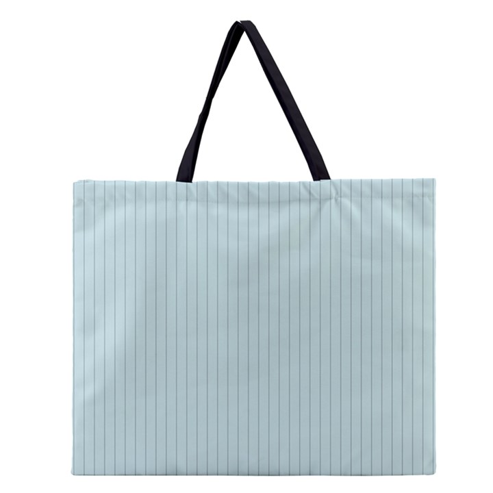 Pale Blue - Zipper Large Tote Bag