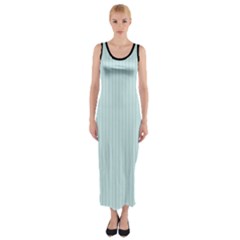 Pale Blue - Fitted Maxi Dress by FashionLane