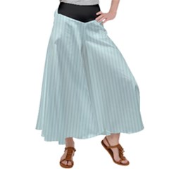 Pale Blue - Satin Palazzo Pants by FashionLane