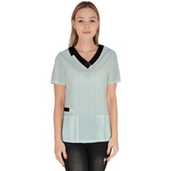 Pale Blue - Women s V-neck Scrub Top by FashionLane