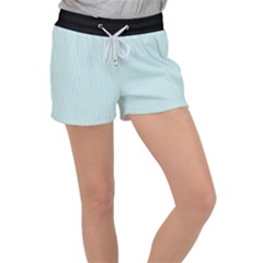 Pale Blue - Velour Lounge Shorts by FashionLane