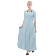 Pale Blue - Half Sleeves Maxi Dress by FashionLane