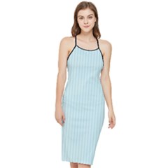 Pale Blue - Bodycon Cross Back Summer Dress