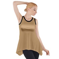 Pale Brown - Side Drop Tank Tunic by FashionLane