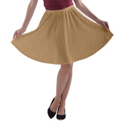 Pale Brown - A-line Skater Skirt by FashionLane