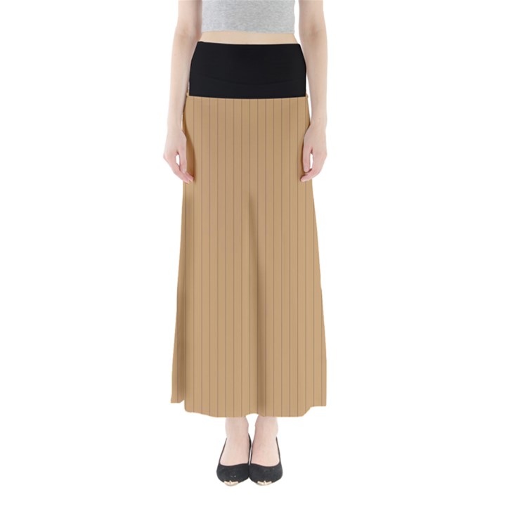 Pale Brown - Full Length Maxi Skirt