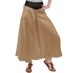 Pale Brown - Satin Palazzo Pants by FashionLane