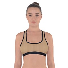 Pale Brown - Cross Back Sports Bra by FashionLane