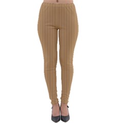 Pale Brown - Lightweight Velour Leggings by FashionLane