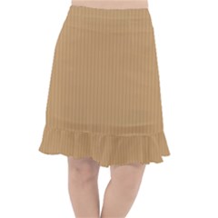 Pale Brown - Fishtail Chiffon Skirt by FashionLane