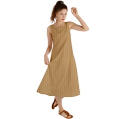 Pale Brown - Summer Maxi Dress by FashionLane