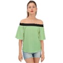 Pale Green - Off Shoulder Short Sleeve Top View1