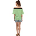 Pale Green - Off Shoulder Short Sleeve Top View2