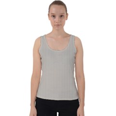 Pale Grey - Velvet Tank Top by FashionLane