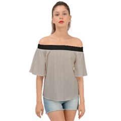 Pale Grey - Off Shoulder Short Sleeve Top by FashionLane