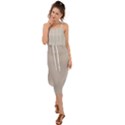 Pale Grey - Waist Tie Cover Up Chiffon Dress View1