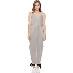 Pale Grey - Sleeveless Tie Ankle Jumpsuit