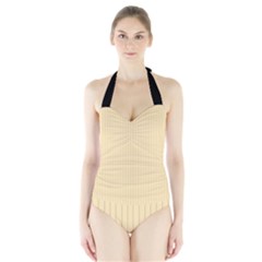 Pale Orange - Halter Swimsuit by FashionLane