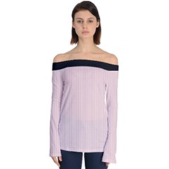 Pale Pink - Off Shoulder Long Sleeve Top