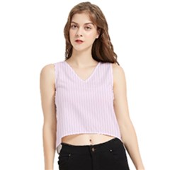 Pale Purple - V-neck Cropped Tank Top by FashionLane