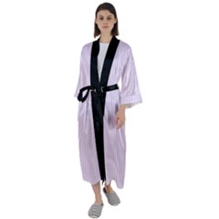 Pale Purple - Maxi Satin Kimono by FashionLane