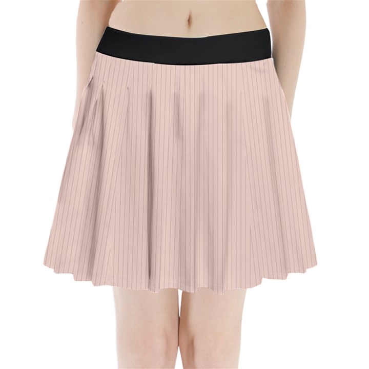 Pale Red - Pleated Mini Skirt