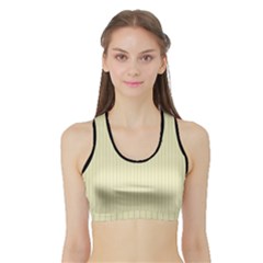 Pale Yellow - Sports Bra With Border by FashionLane