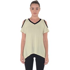 Pale Yellow - Cut Out Side Drop Tee by FashionLane