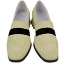 Pale Yellow - Women s Chunky Heel Loafers View1