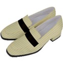 Pale Yellow - Women s Chunky Heel Loafers View2