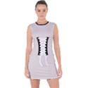 Pale Mauve - Lace Up Front Bodycon Dress View1