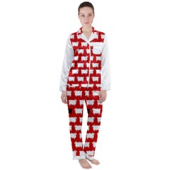 Black Sheep Satin Long Sleeve Pajamas Set by NoHang