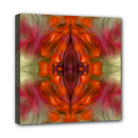 Landscape In A Colorful Structural Habitat Ornate Mini Canvas 8  X 8  (stretched) by pepitasart