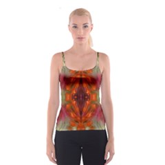 Landscape In A Colorful Structural Habitat Ornate Spaghetti Strap Top by pepitasart