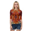 Landscape In A Colorful Structural Habitat Ornate Quarter Sleeve Raglan Tee View1