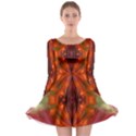 Landscape In A Colorful Structural Habitat Ornate Long Sleeve Skater Dress View1