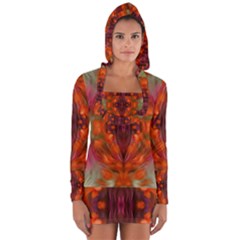 Landscape In A Colorful Structural Habitat Ornate Long Sleeve Hooded T-shirt by pepitasart