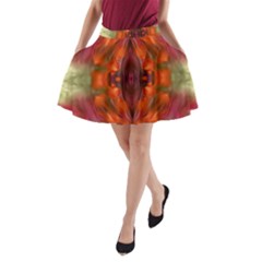 Landscape In A Colorful Structural Habitat Ornate A-line Pocket Skirt by pepitasart